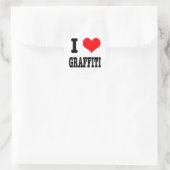 ICH LIEBE GRAFFITI RUNDER AUFKLEBER (Tasche)