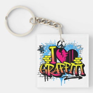 Ich liebe Graffiti – Urbane Street Art Schlüsselanhänger