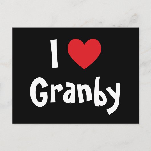 Ich liebe Granby Postkarte (Vorderseite)