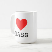 Ich liebe Gras Kaffeetasse (Vorderseite Links)