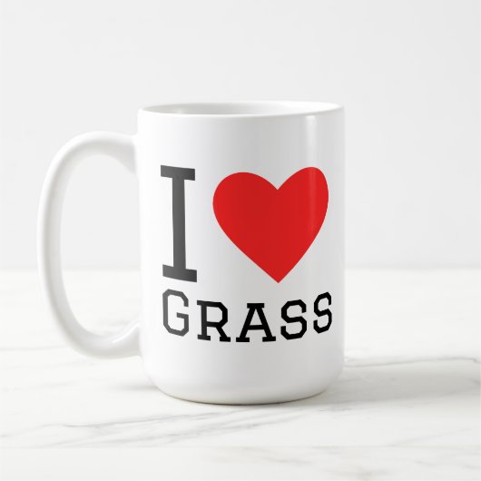 Ich liebe Gras Kaffeetasse (Links)