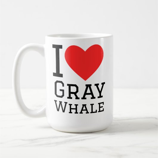 Ich liebe Grauwale Kaffeetasse (Links)