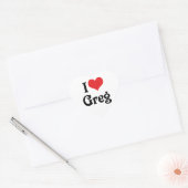 Ich liebe Greg Herz-Aufkleber (Umschlag)