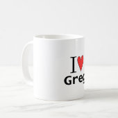 Ich liebe Greg Kaffeetasse (Vorderseite Links)
