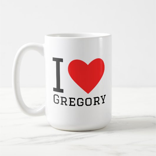 Ich liebe Gregory Kaffeetasse (Links)