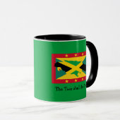 Ich Liebe...| Grenada | Jamaica DUAL FLAG | Custom Tasse (VorderseiteRechts)