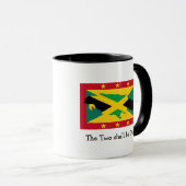 Ich Liebe...| Grenada | Jamaika | MAMA VATER | Fla Tasse (VorderseiteRechts)