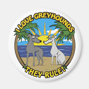 ICH LIEBE GREYHOUNDS SIE SIND DIE BESTEN MAGNET