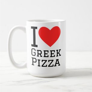 Ich liebe griechische Pizza Kaffeetasse