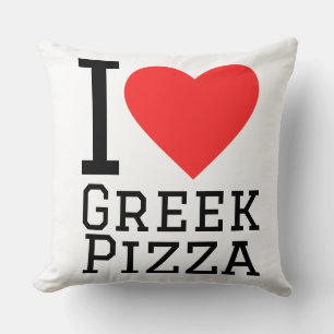 Ich liebe griechische Pizza Kissen