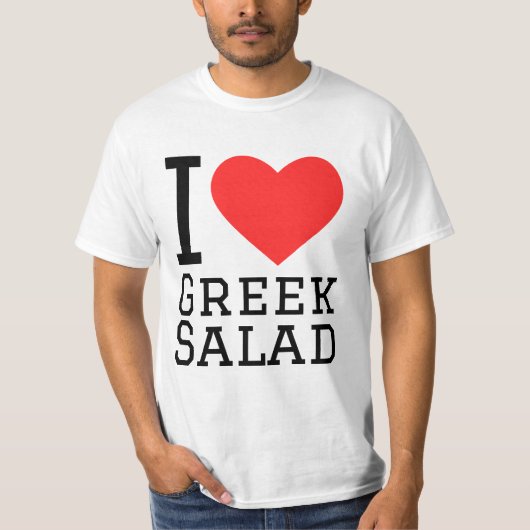 Ich Liebe griechischer Salat T-Shirt (Vorderseite)