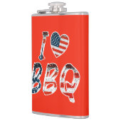 Ich Liebe GRILLEN, amerikanisches Patriotismus Flachmann (Links)