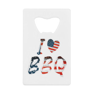 Ich Liebe Grillen, amerikanisches Patriotismus Geldbeutel Flaschenöffner