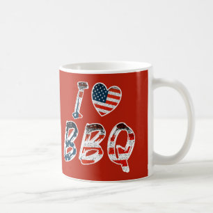 Ich Liebe GRILLEN, amerikanisches Patriotismus Kaffeetasse
