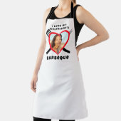 Ich Liebe GRILLEN meiner Freundin Herz Foto Name Schürze (InSitu)