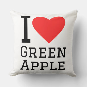 Ich liebe grüne Äpfel Kissen