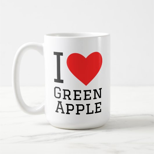Ich liebe grünen Apfel Kaffeetasse (Links)
