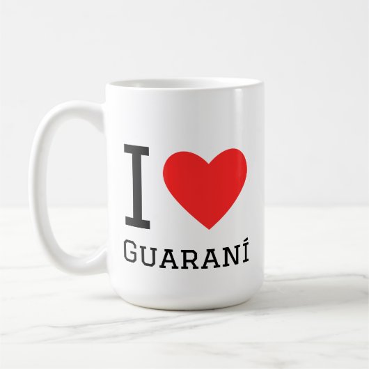 Ich liebe Guarani Kaffeetasse (Links)