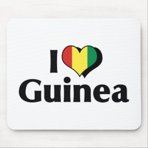Ich liebe Guinea-Flagge Mousepad