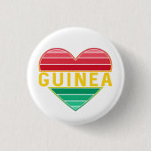 Ich Liebe Guinea, guineisches Herz Button (Vorderseite)