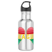 Ich Liebe Guinea, guineisches Herz Edelstahlflasche (Vorderseite)