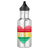 Ich Liebe Guinea, guineisches Herz Edelstahlflasche (Rechts)