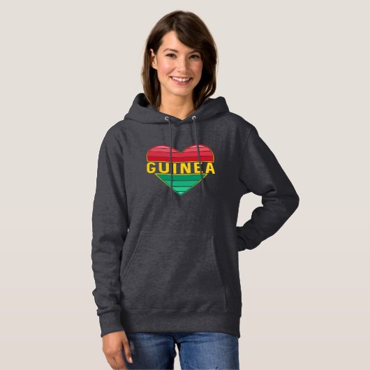 Ich Liebe Guinea, guineisches Herz Hoodie (Vorne ganz)