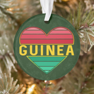 Ich Liebe Guinea, guineisches Herz Ornament