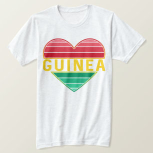 Ich Liebe Guinea, guineisches Herz T-Shirt