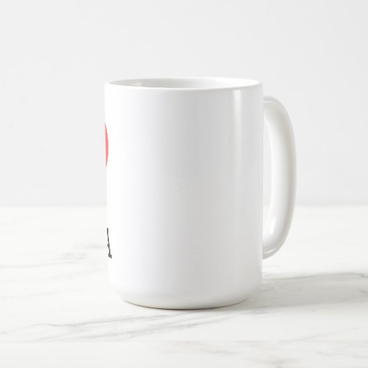 Ich liebe Guinea Kaffeetasse (VorderseiteRechts)