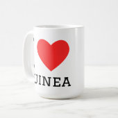 Ich liebe Guinea  Kaffeetasse (Vorderseite Links)