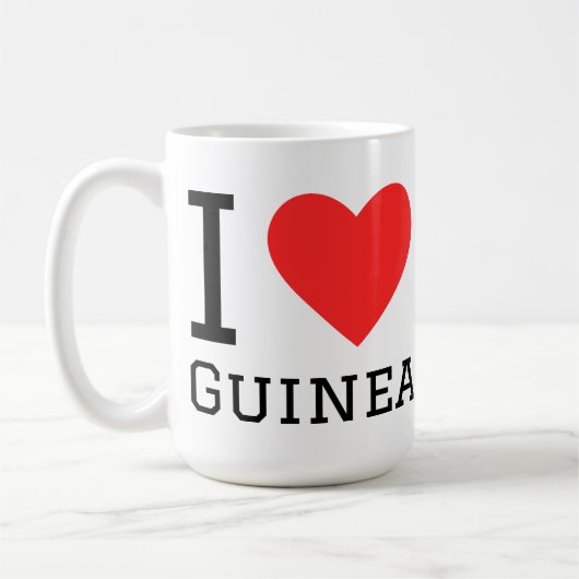 Ich liebe Guinea  Kaffeetasse (Links)