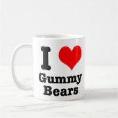 ICH LIEBE Gummibärchen Kaffeetasse (Links)