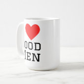 Ich liebe gute Männer Kaffeetasse (Vorderseite Links)