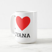 Ich liebe Guyana Kaffeetasse (Vorderseite Links)