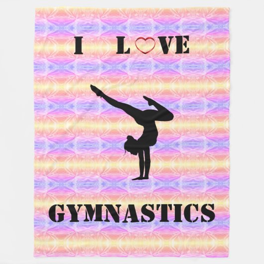 Ich Liebe Gymnastik Fleece Blanket für Mädchen! (Vorderseite)
