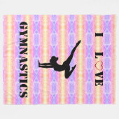 Ich Liebe Gymnastik Fleece Blanket für Mädchen! (Vorderseite (Horizontal))
