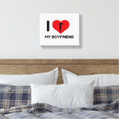 ICH LIEBE HABE MEINE FREUNDIN HERZLICH LEINWANDDRUCK (Insitu (Schlafzimmer))