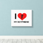 ICH LIEBE HABE MEINE FREUNDIN HERZLICH LEINWANDDRUCK (Insitu (Holzboden))