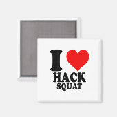 Ich liebe Hacken Kniebeuge  Magnet (Vorderseite/Rückseite)