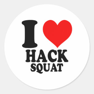 Ich liebe Hackenschmidt-Kniebeuge  Runder Aufkleber