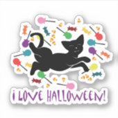 Ich Liebe Halloween! Aufkleber (Vorderseite)