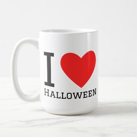 Ich liebe Halloween Kaffeetasse (Links)