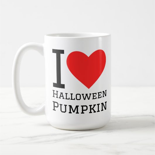 Ich liebe Halloween-Kürbis Kaffeetasse (Links)