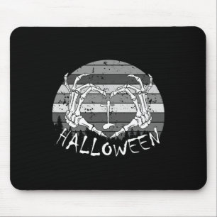 Ich liebe Halloween Lustiger Knochen Hände Totenko Mousepad