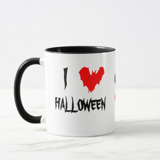 Ich Liebe Halloween und Black Coffee Funny Brauch Tasse (Links)