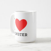 Ich liebe Hamster Kaffeetasse (Vorderseite Links)