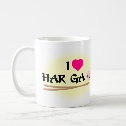 Ich liebe Har Gao (Shrimp-Dümpchen) Kaffeetasse (Links)