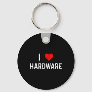 Ich liebe Hardware - Herz PC-Gamer Gaming Build Co Schlüsselanhänger