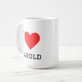 Ich liebe Harold Kaffeetasse (Vorderseite Links)